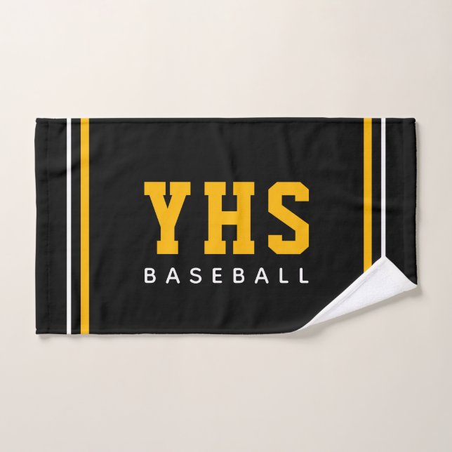 Personalisierte Schul-Anfangsbuchstaben Baseball-M Handtuch (Handtuch)