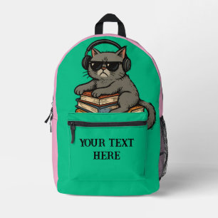 Personalisierte Schülersachen Zu cool für die Schu Bedruckter Rucksack