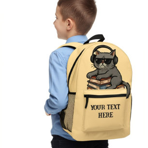 Personalisierte Schülersachen Zu cool für die Schu Bedruckter Rucksack