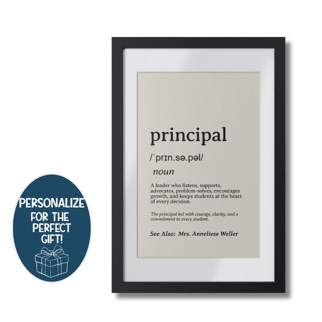 Personalisierte Schulleiter-Definition Poster (Von Creator hochgeladen)