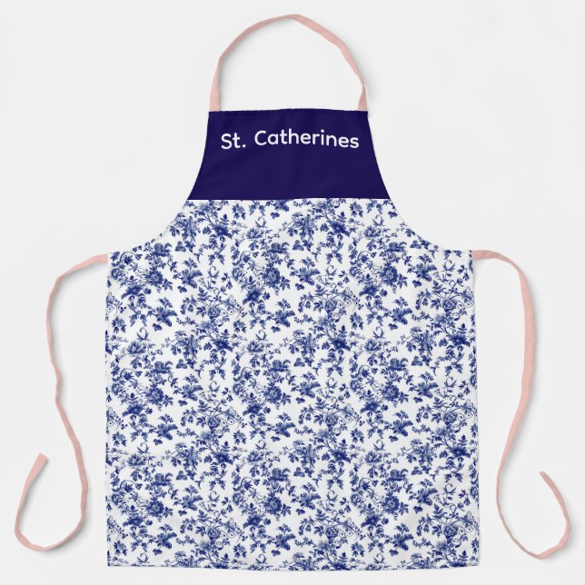 Personalisierte Schürze, blaues Design Schürze (Vorderseite)