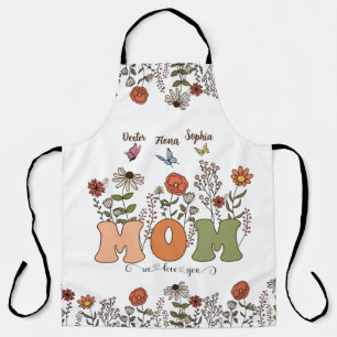 Personalisierte Schürze mit Händen von Mama und Ki