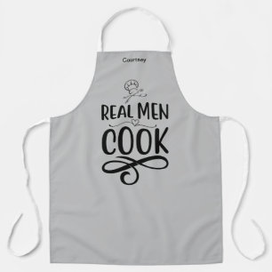Personalisierte Schürze "Real Men Cook"