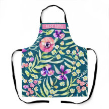 Personalisierte Schürze Sommer und Boho botanisch