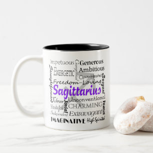 Personalisierte Schütze Astrologie Sternzeichen Ho Zweifarbige Tasse