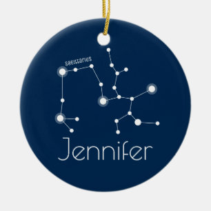 Personalisierte Schütze-Konstellations-Verzierung Keramik Ornament