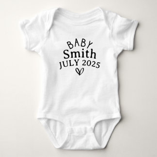 Personalisierte Schwangerschaftsankündigung kommt  Baby Strampler