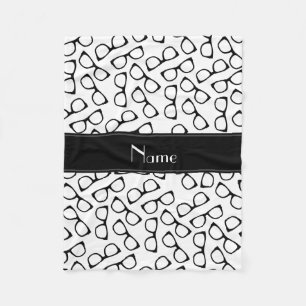 Personalisierte Schwarz-Gläser Fleecedecke