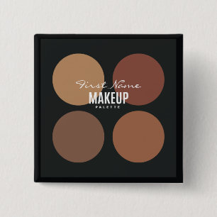 Personalisierte Schwarz-Makeup-Palette Button