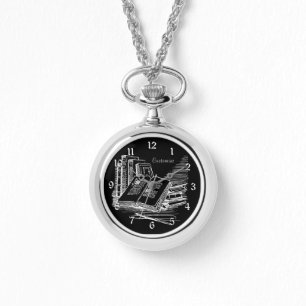 Personalisierte Schwarz-Weiß-Akademie Armbanduhr