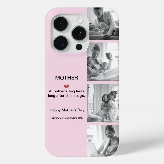 Personalisierte Schwarz-Weiß-FotoCollage | Case-Mate iPhone Hülle (Rückseite)