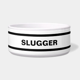 Personalisierte Schwarz-Weiß-Keramik Pet Bowl Napf