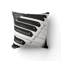 Personalisierte Schwarz-Weiß-Musik-Pianotasten