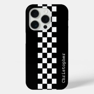Personalisierte Schwarz-Weiß-Racing-Karo title_seo2