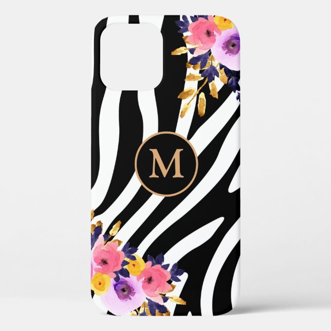 Personalisierte Schwarz/Weiß-Schrift Case-Mate iPhone Hülle (Rückseite)