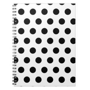 Personalisierte schwarz-weiße Polka-Punkte Notizblock