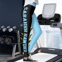Personalisierte schwarze babyblaue einfarbige Stre