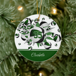 personalisierte schwarze Basketballstars Keramik Ornament