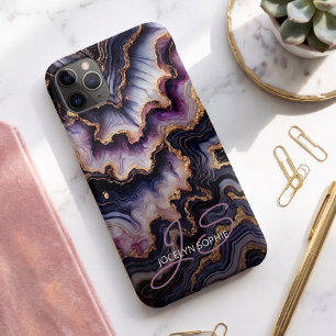 Personalisierte schwarze blaue violette goldene Ma Case-Mate iPhone Hülle