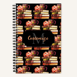 Personalisierte schwarze Bücher und Tee