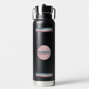 Personalisierte schwarze Dämmerung Trinkflasche