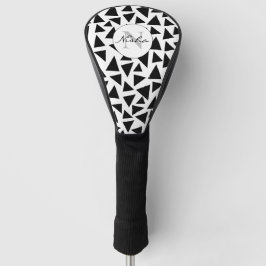 Personalisierte schwarze Dreiecke Golf Headcover