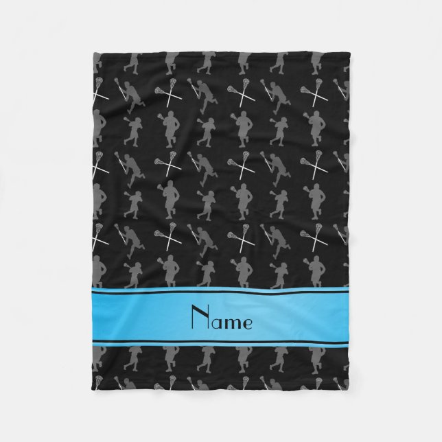 Personalisierte schwarze fleecedecke (Vorderseite)