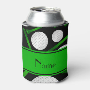 Personalisierte schwarze Golfball-NamensT-Shirts Dosenkühler