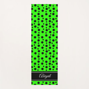 Personalisierte schwarze limettgrüne Yoga-Matte mi Yogamatte
