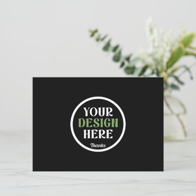 Personalisierte schwarze Logo-QR-Code-Geschäftsver (Stehend Vorderseite)