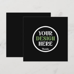 Personalisierte schwarze Logo-QR-Code-Geschäftsver Dankeskarte