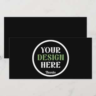 Personalisierte schwarze Logo-QR-Code-Geschäftsver Dankeskarte
