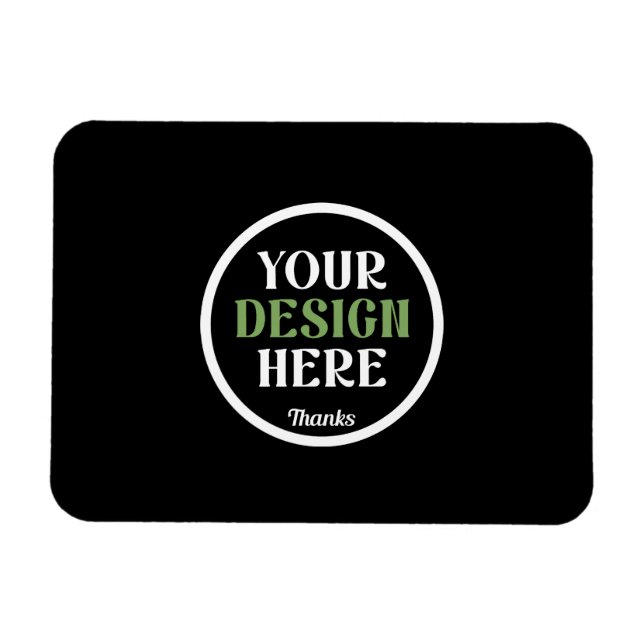 Personalisierte schwarze Logo-QR-Code-Geschäftsver Magnet (Horizontal)