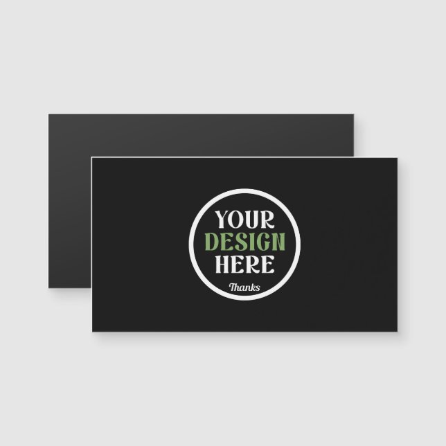 Personalisierte schwarze Logo-QR-Code-Geschäftsver Magnetkarte (Vorne/Hinten)