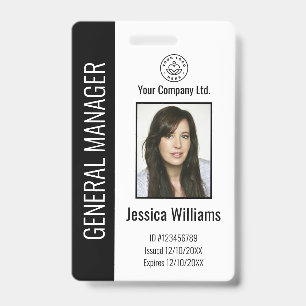 Personalisierte schwarze Mitarbeiter-ID für Untern Ausweis