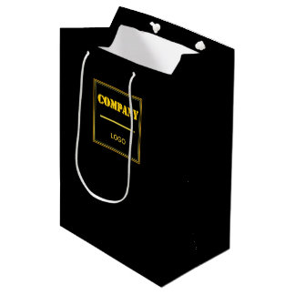 Personalisierte schwarze moderne benutzerdefiniert mittlere geschenktüte