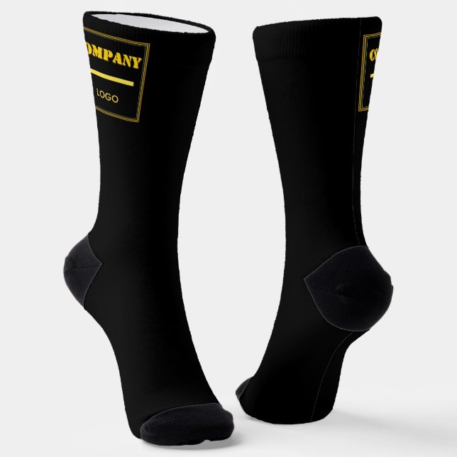 Personalisierte schwarze moderne benutzerdefiniert socken (Gewinkelt)