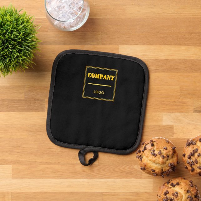 Personalisierte schwarze moderne benutzerdefiniert topflappen (Oben Unten)