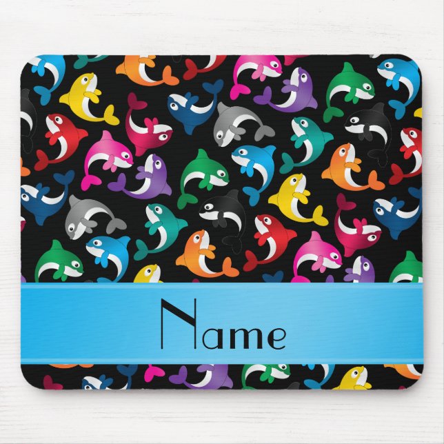 Personalisierte schwarze mousepad (Vorne)