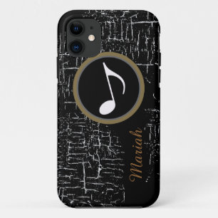 personalisierte schwarze Noten iPhone 11 Hülle