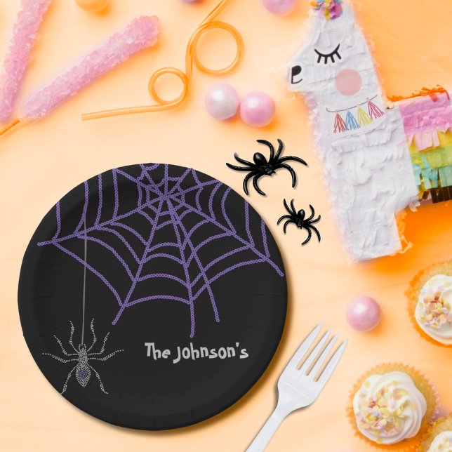 Personalisierte schwarze Papierplatte mit Imitat-S Pappteller (Von Creator hochgeladen)