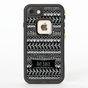 Personalisierte schwarze u. weiße Reihen der