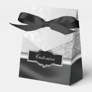 Personalisierte schwarze und silberne Damaskus - G Geschenkschachtel