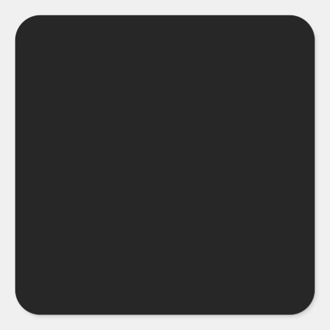 Personalisierte schwarze Vorlage Hinzufügen eines  Quadratischer Aufkleber (Vorderseite)