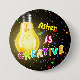 Personalisierte Schwarzkreative Affirmation Button