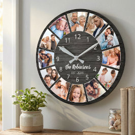 Personalisierte Schwarzwaldfamilie Runde Wanduhr
