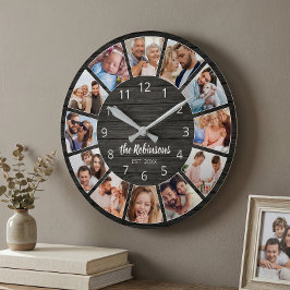 Personalisierte Schwarzwaldfamilie Runde Wanduhr