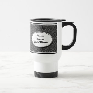Personalisierte Schwarzweiss-Hochzeits-Party-Tasse Reisebecher