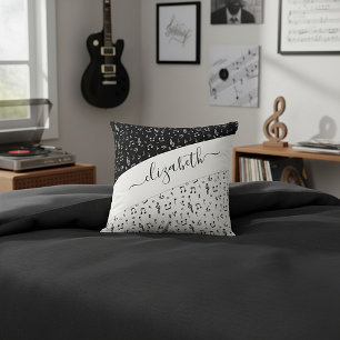 Personalisierte Schwarzweiß-Musik Kissen