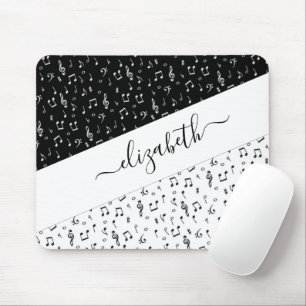 Personalisierte Schwarzweiß-Musik Mousepad